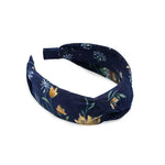 Floral Knotted Headband - Navy-130 ACCESSORIES-SHIRALEAH-July & June Women's Fashion Boutique Located in San Antonio, Texas