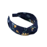Floral Knotted Headband - Navy-130 ACCESSORIES-SHIRALEAH-July & June Women's Fashion Boutique Located in San Antonio, Texas