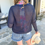 Catch of the Day Open Knit Sweater Top-230 Sweaters/Cardis-SHIRALEAH-July & June Women's Fashion Boutique Located in San Antonio, Texas