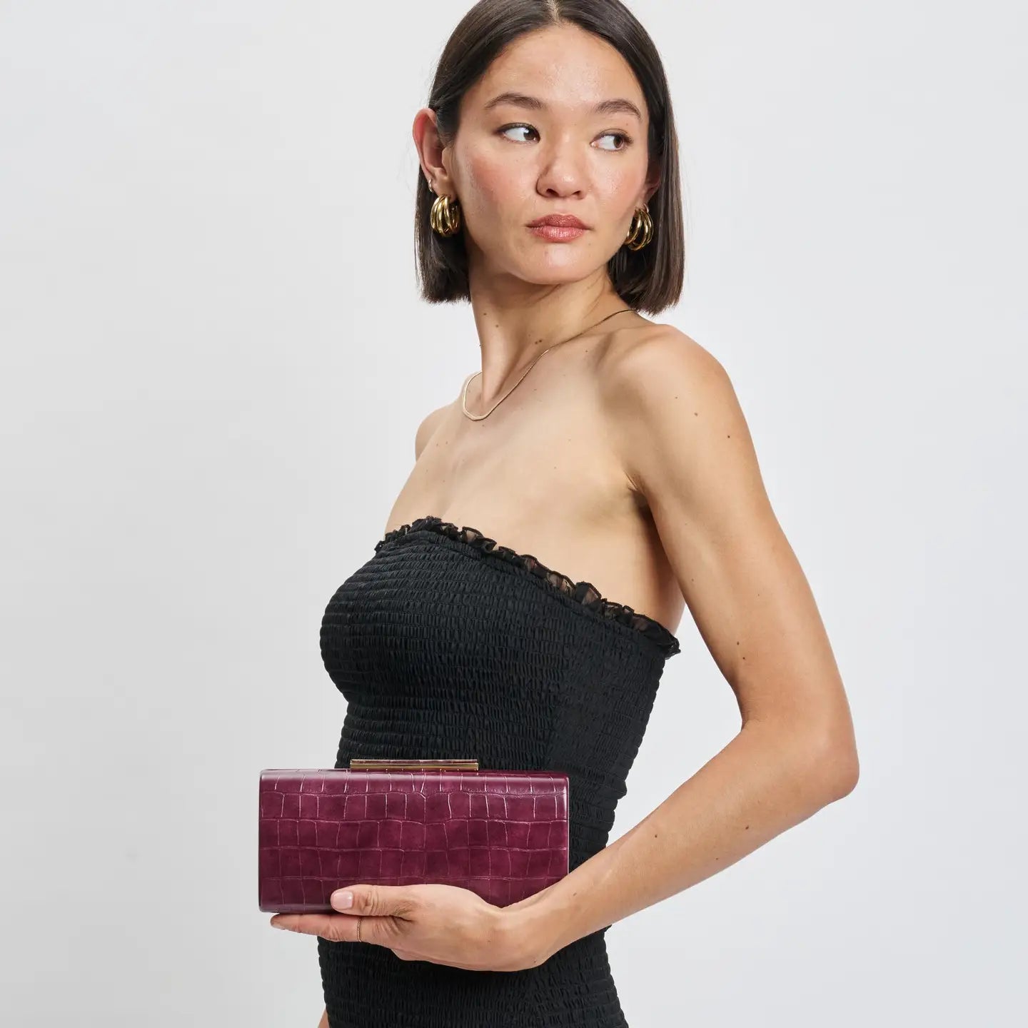 Sienna Evening Bag - Wine-130 ACCESSORIES-Moda Luxe-July & June Women's Fashion Boutique Located in San Antonio, Texas