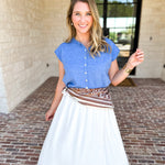 Chestnut Paisley Satin Scarf-130 ACCESSORIES-JODIFL-July & June Women's Fashion Boutique Located in San Antonio, Texas