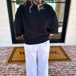 The Go-To Girl Sweater Top - Black-230 Sweaters/Cardis-ENTRO-July & June Women's Fashion Boutique Located in San Antonio, Texas