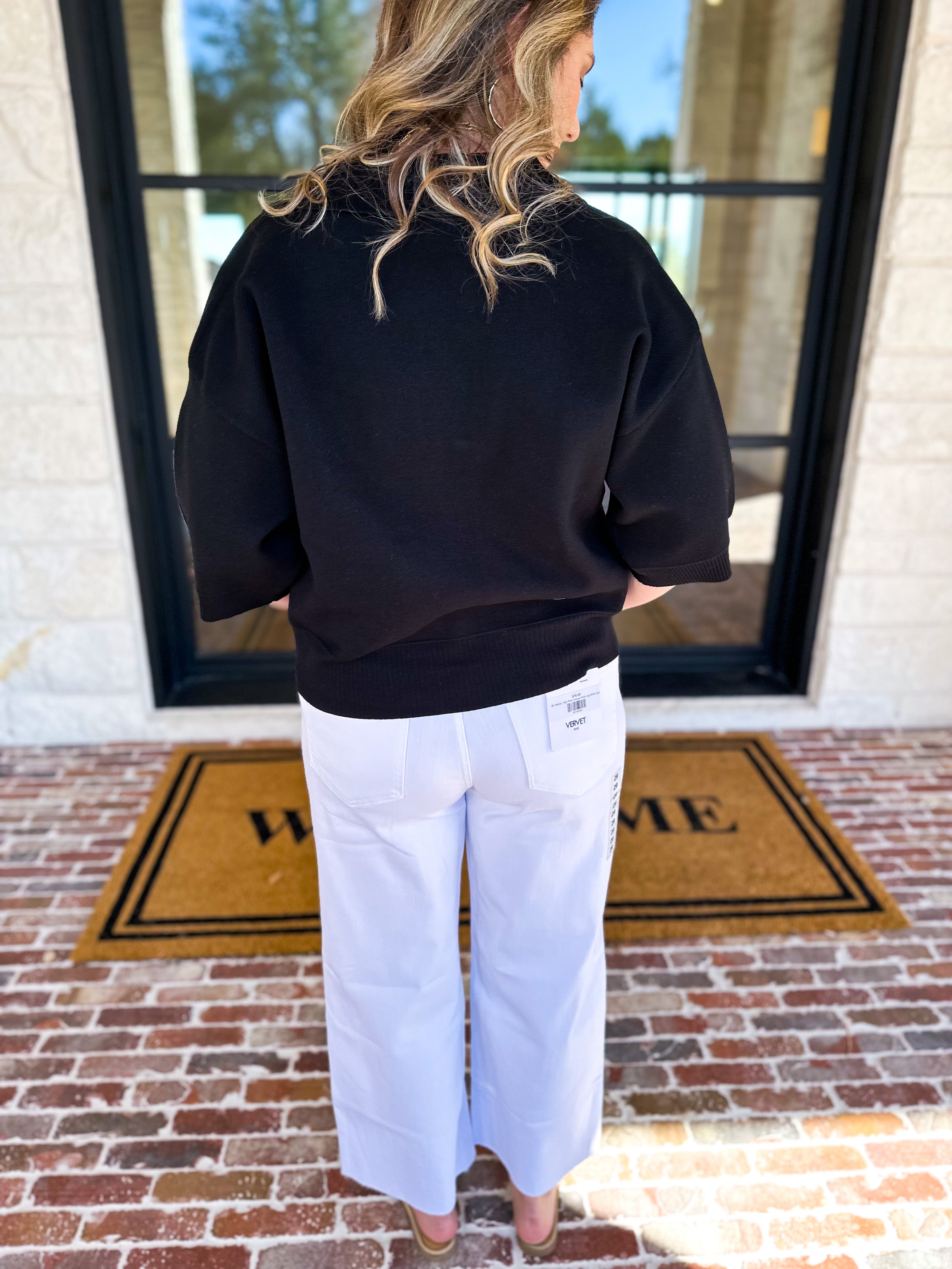 The Go-To Girl Sweater Top - Black-230 Sweaters/Cardis-ENTRO-July & June Women's Fashion Boutique Located in San Antonio, Texas