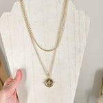 Natalie Wood - Legacy Coin Pendant Necklace - Gold-110 Jewelry & Hair-Natalie Wood-July & June Women's Fashion Boutique Located in San Antonio, Texas