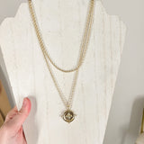 Natalie Wood - Legacy Coin Pendant Necklace - Gold-110 Jewelry & Hair-Natalie Wood-July & June Women's Fashion Boutique Located in San Antonio, Texas