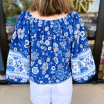 Katie Floral Blouse-200 Fashion Blouses-PINCH-July & June Women's Fashion Boutique Located in San Antonio, Texas