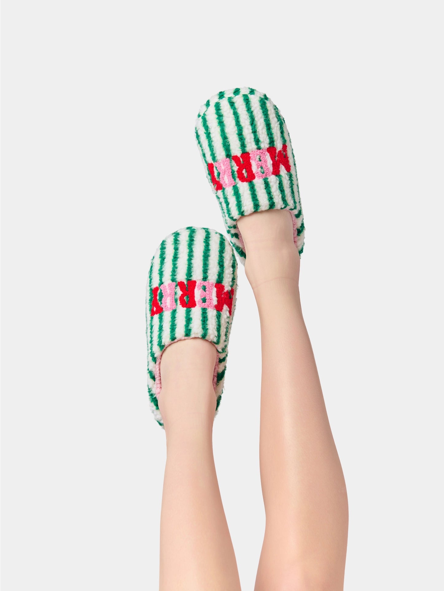 Merry Striped Slippers-140 Gifts + Home-SHIRALEAH-July & June Women's Fashion Boutique Located in San Antonio, Texas