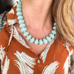 Chunky Circle Bauble Ball Necklace - Turquoise Mint-110 Jewelry & Hair-Golden Lily-July & June Women's Fashion Boutique Located in San Antonio, Texas