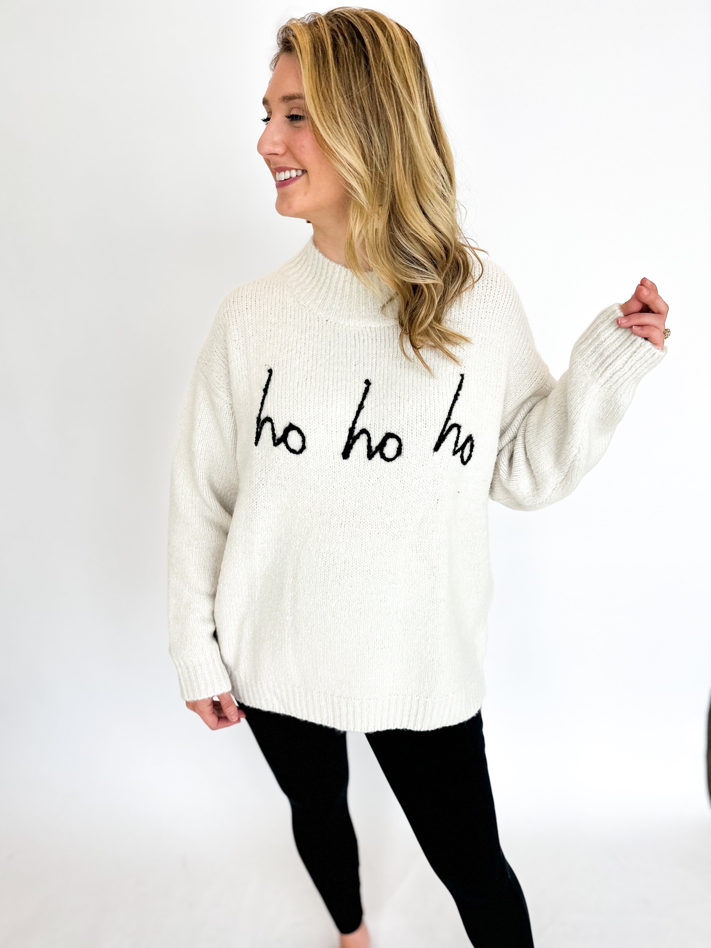 Vintage HO HO HO Sweater Top-230 Sweaters/Cardis-GILLI CLOTHING-July & June Women's Fashion Boutique Located in San Antonio, Texas
