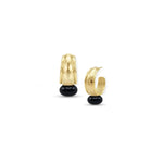 Natalie Wood - Midnight Tide Huggie Earrings - Gold/Black Pearl-110 Jewelry & Hair-Natalie Wood-July & June Women's Fashion Boutique Located in San Antonio, Texas