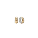 Natalie Wood - Reflection Mini Hoop Earrings - Gold/Silver-110 Jewelry & Hair-Natalie Wood-July & June Women's Fashion Boutique Located in San Antonio, Texas