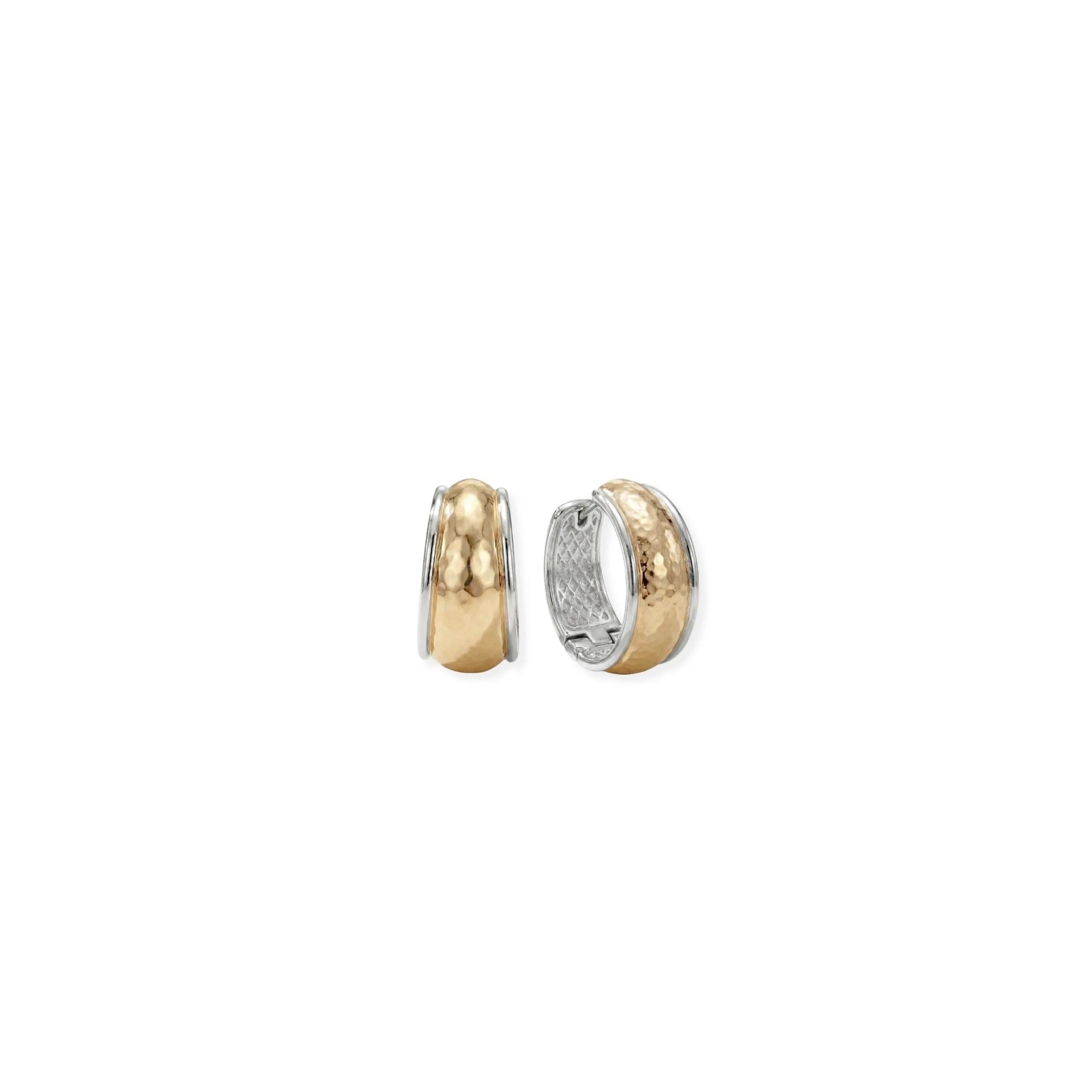 Natalie Wood - Reflection Mini Hoop Earrings - Gold/Silver-110 Jewelry & Hair-Natalie Wood-July & June Women's Fashion Boutique Located in San Antonio, Texas