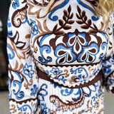 The Savannah Blouse-200 Fashion Blouses-SKIES ARE BLUE-July & June Women's Fashion Boutique Located in San Antonio, Texas