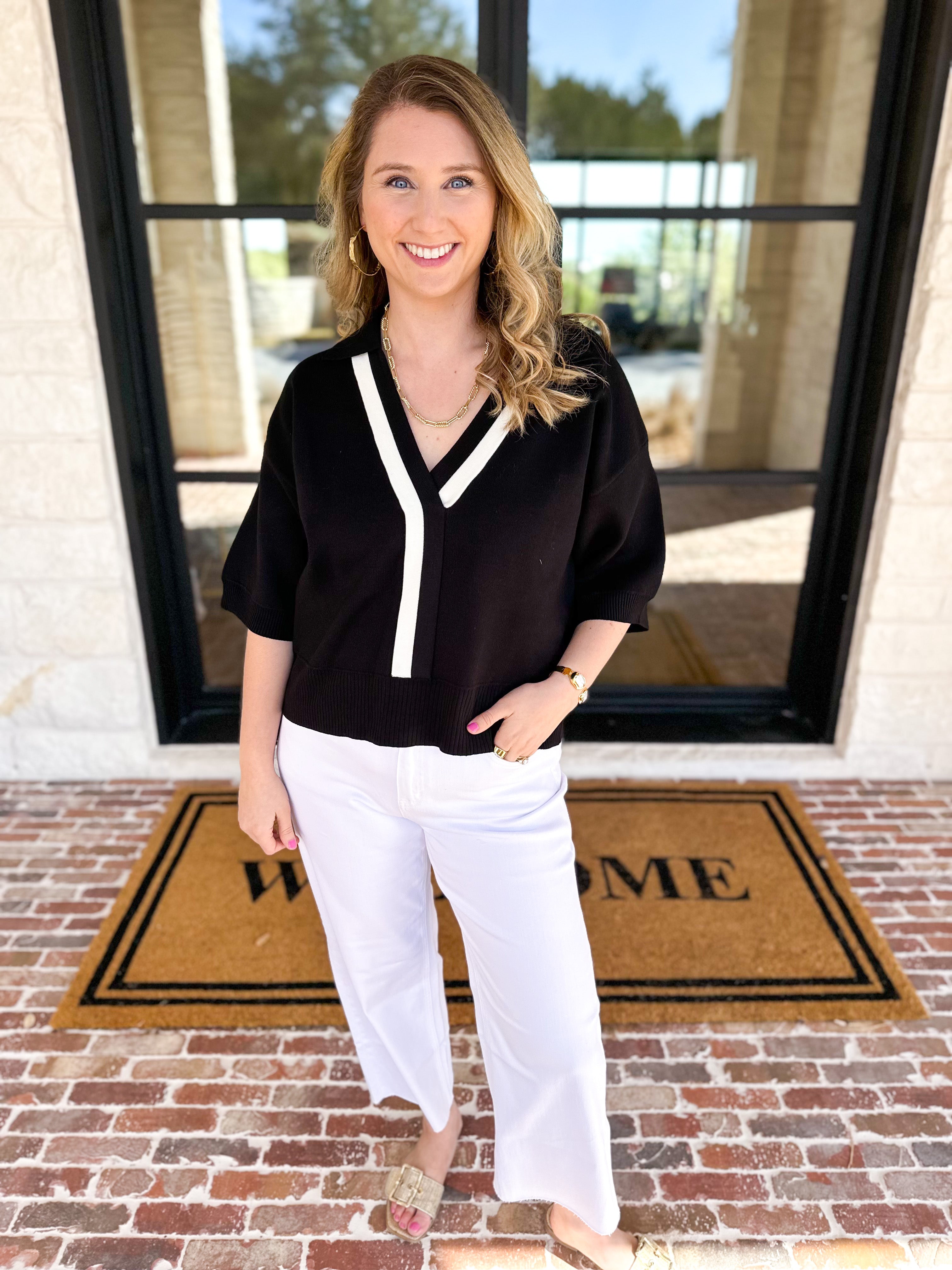 The Go-To Girl Sweater Top - Black-230 Sweaters/Cardis-ENTRO-July & June Women's Fashion Boutique Located in San Antonio, Texas