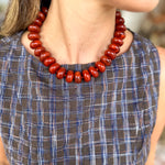 Chunky Circle Bauble Ball Necklace - Rust-110 Jewelry & Hair-Golden Lily-July & June Women's Fashion Boutique Located in San Antonio, Texas