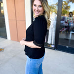 Elevated Black Comfy Tee-200 Fashion Blouses-POLOGRAM-July & June Women's Fashion Boutique Located in San Antonio, Texas