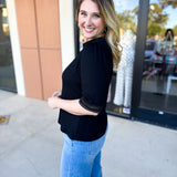 Elevated Black Comfy Tee-200 Fashion Blouses-POLOGRAM-July & June Women's Fashion Boutique Located in San Antonio, Texas