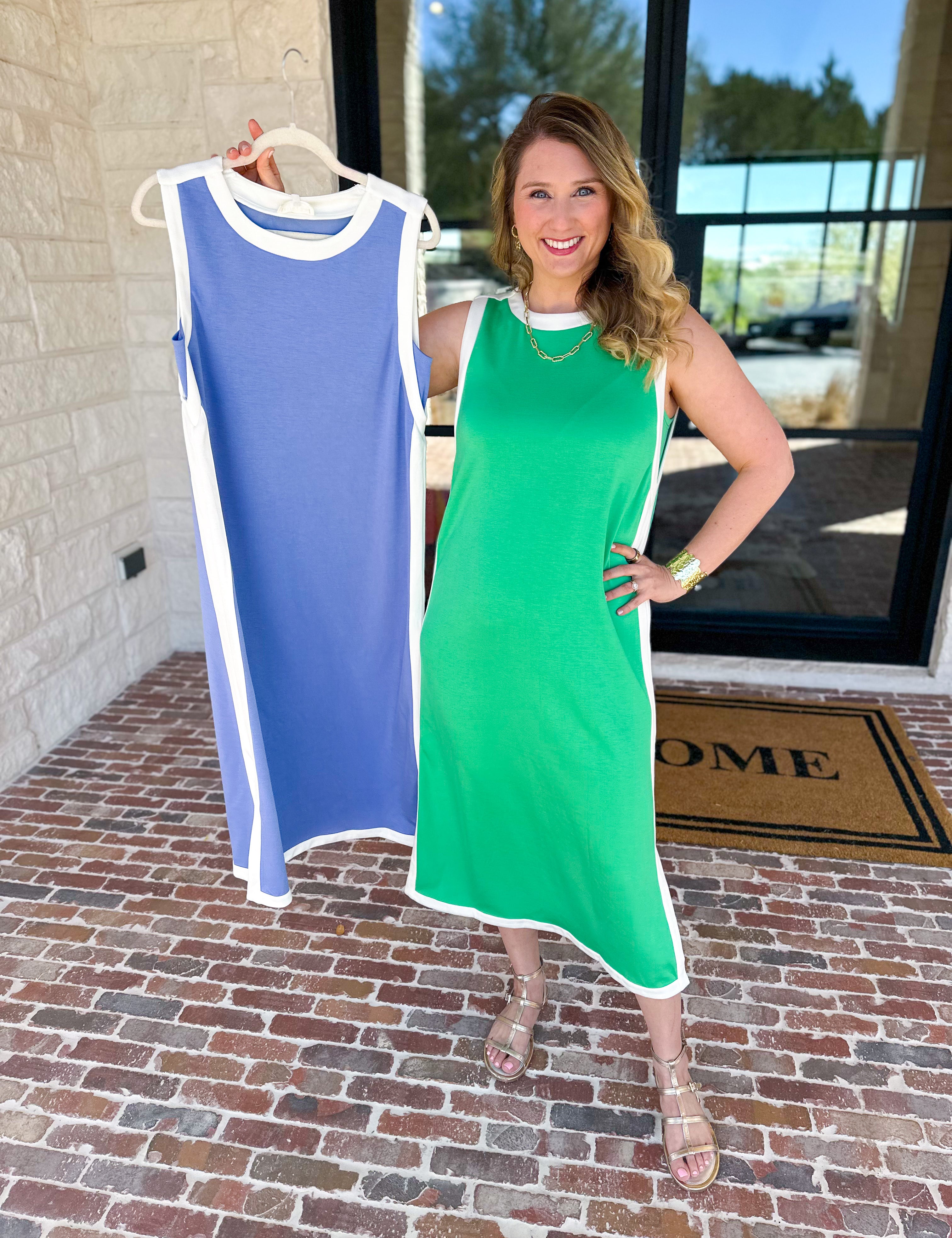 The Casual Cutie Midi Dress - Kelly Green-500 Midi-ENTRO-July & June Women's Fashion Boutique Located in San Antonio, Texas