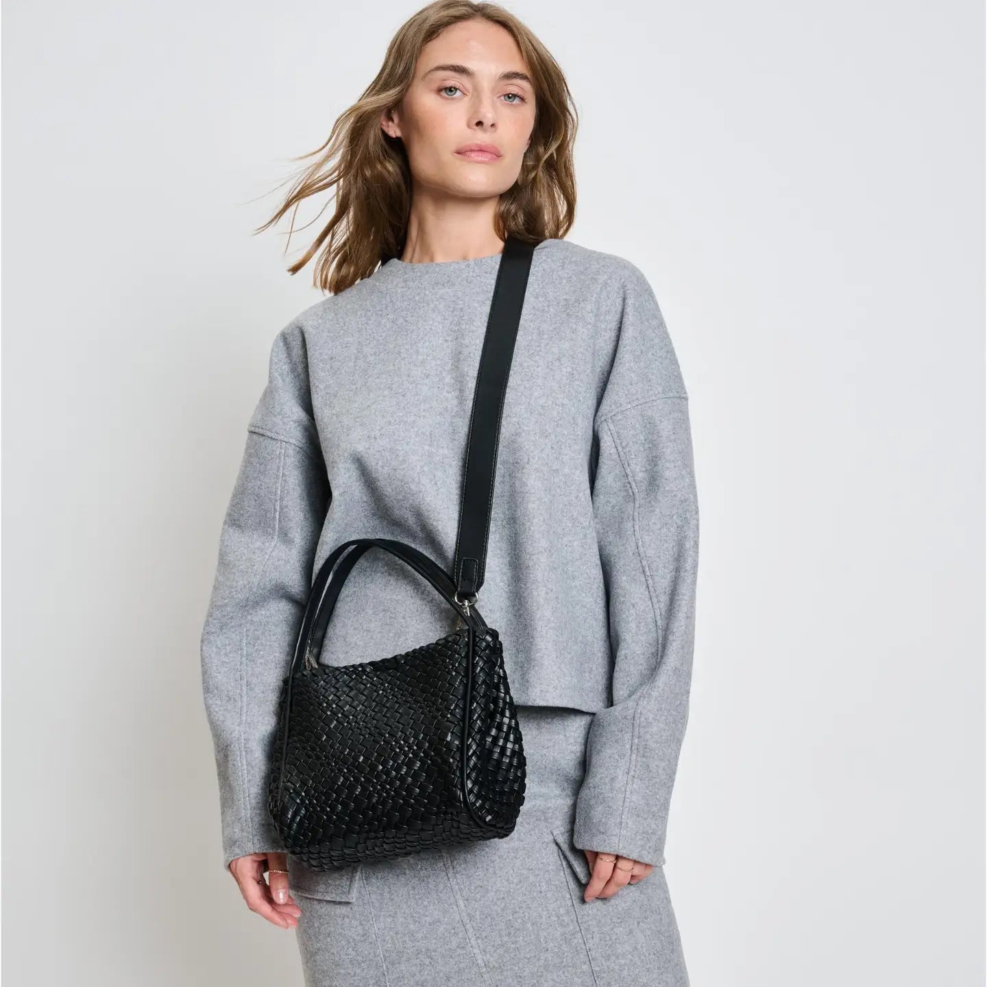 Roxy Woven Crossbody Bag - Black-130 ACCESSORIES-Moda Luxe-July & June Women's Fashion Boutique Located in San Antonio, Texas