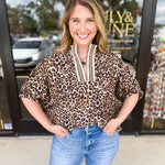 Elevated Cheetah Blouse-200 Fashion Blouses-ENTRO-July & June Women's Fashion Boutique Located in San Antonio, Texas