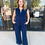 Soft Modal Lounge Pants - Navy - RESTOCK-300 Athleisure/Lounge-SKIES ARE BLUE-July & June Women's Fashion Boutique Located in San Antonio, Texas