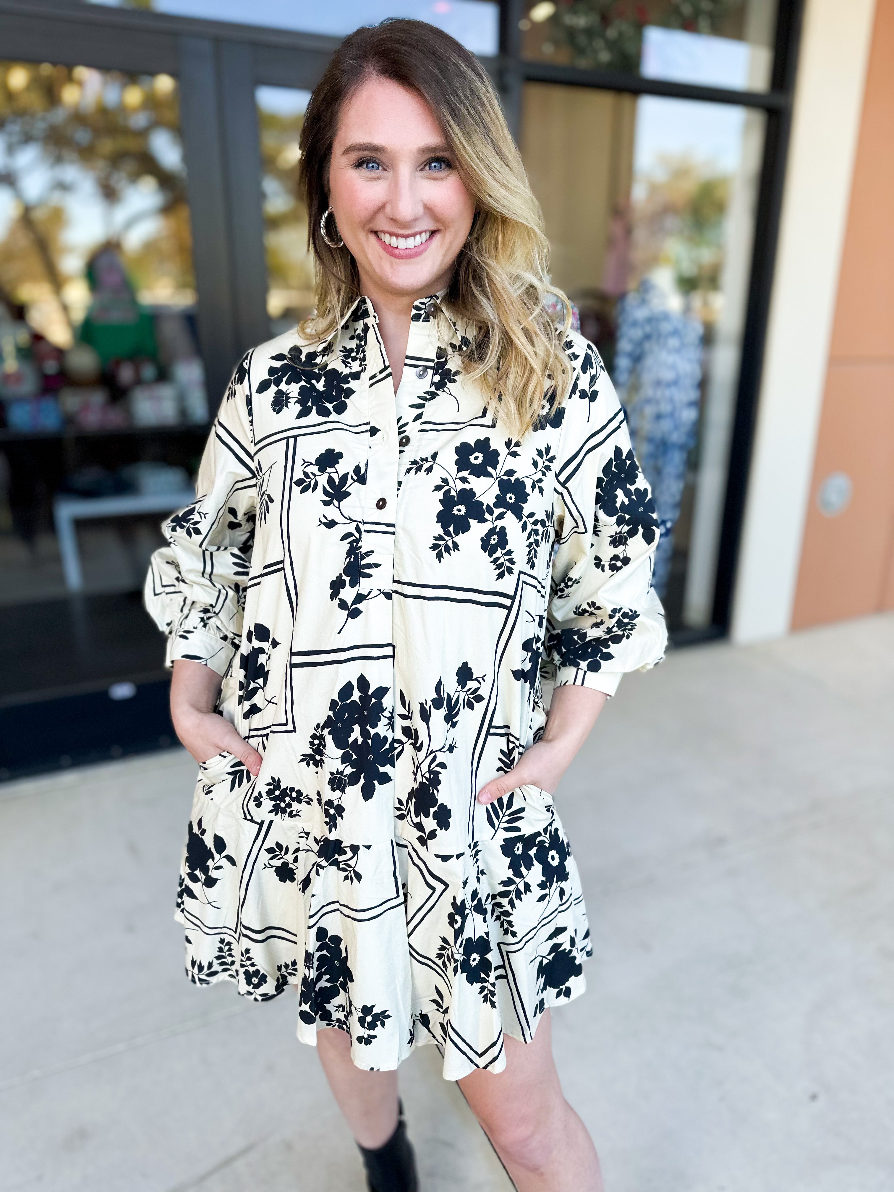 The Jolie Mini Dress - Ivory-510 Mini-ENTRO-July & June Women's Fashion Boutique Located in San Antonio, Texas