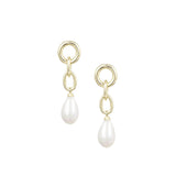 Natalie Wood - Allure Pearl Drop Earrings - Gold-110 Jewelry & Hair-Natalie Wood-July & June Women's Fashion Boutique Located in San Antonio, Texas
