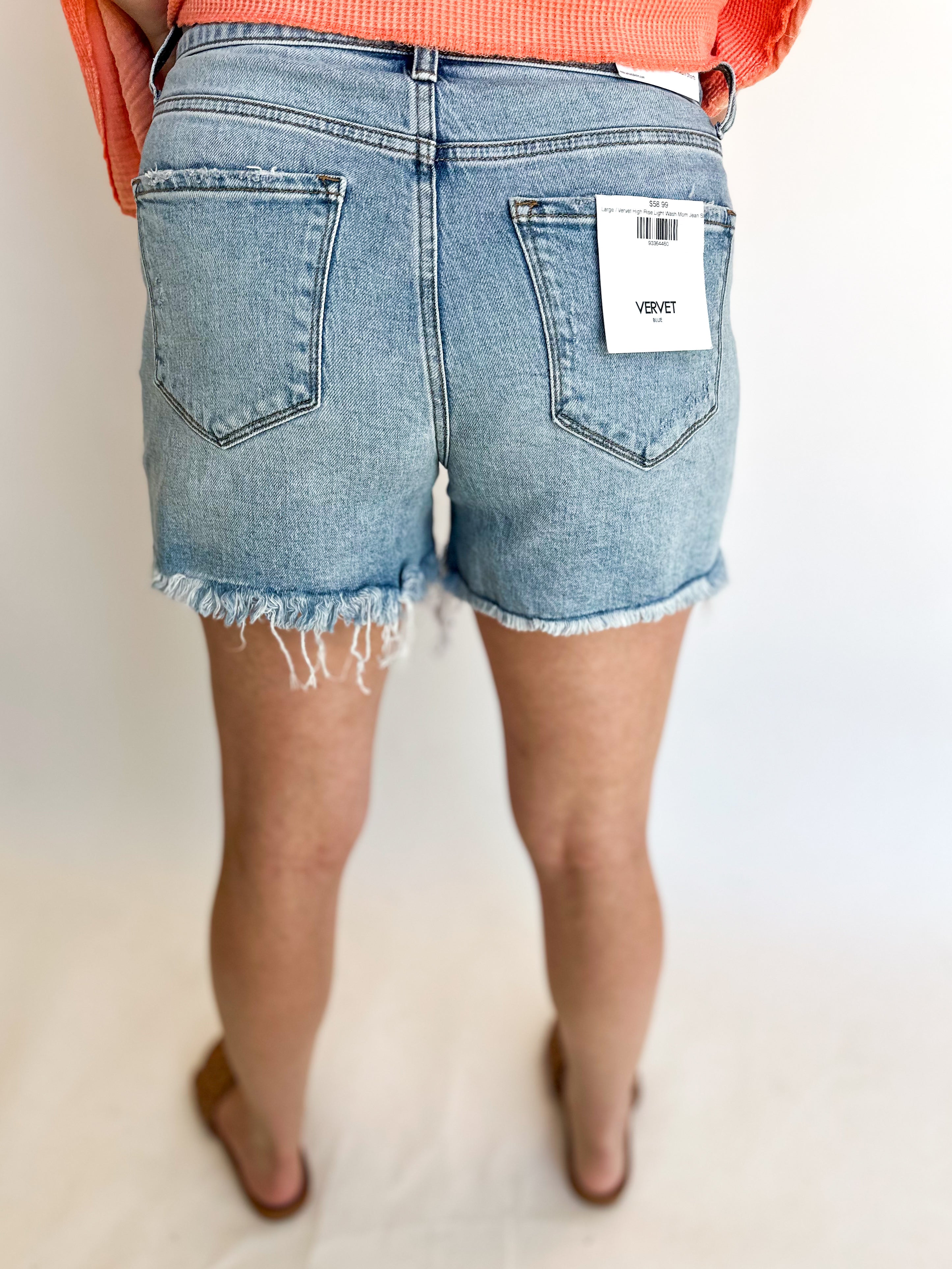 Vervet High Rise Light Wash Mom Jean Shorts-410 Shorts/Skirts-VEVERT BY FLYING MONKEY-July & June Women's Fashion Boutique Located in San Antonio, Texas