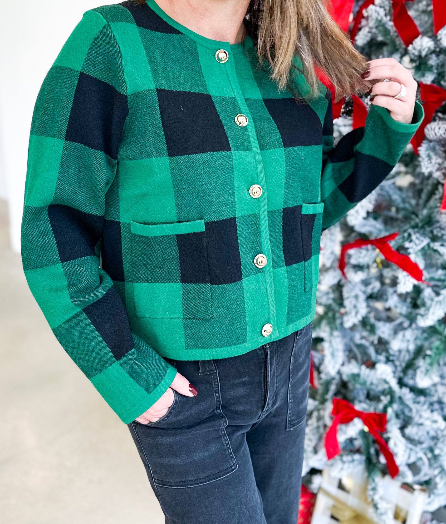 The Kat Cardigan - Pine-230 Sweaters/Cardis-ENTRO-July & June Women's Fashion Boutique Located in San Antonio, Texas