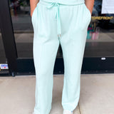 Soft Modal Lounge Pants - Mint-300 Athleisure/Lounge-SKIES ARE BLUE-July & June Women's Fashion Boutique Located in San Antonio, Texas