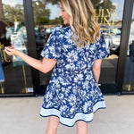 The Layla Mini Dress - Navy-510 Mini-ENTRO-July & June Women's Fashion Boutique Located in San Antonio, Texas