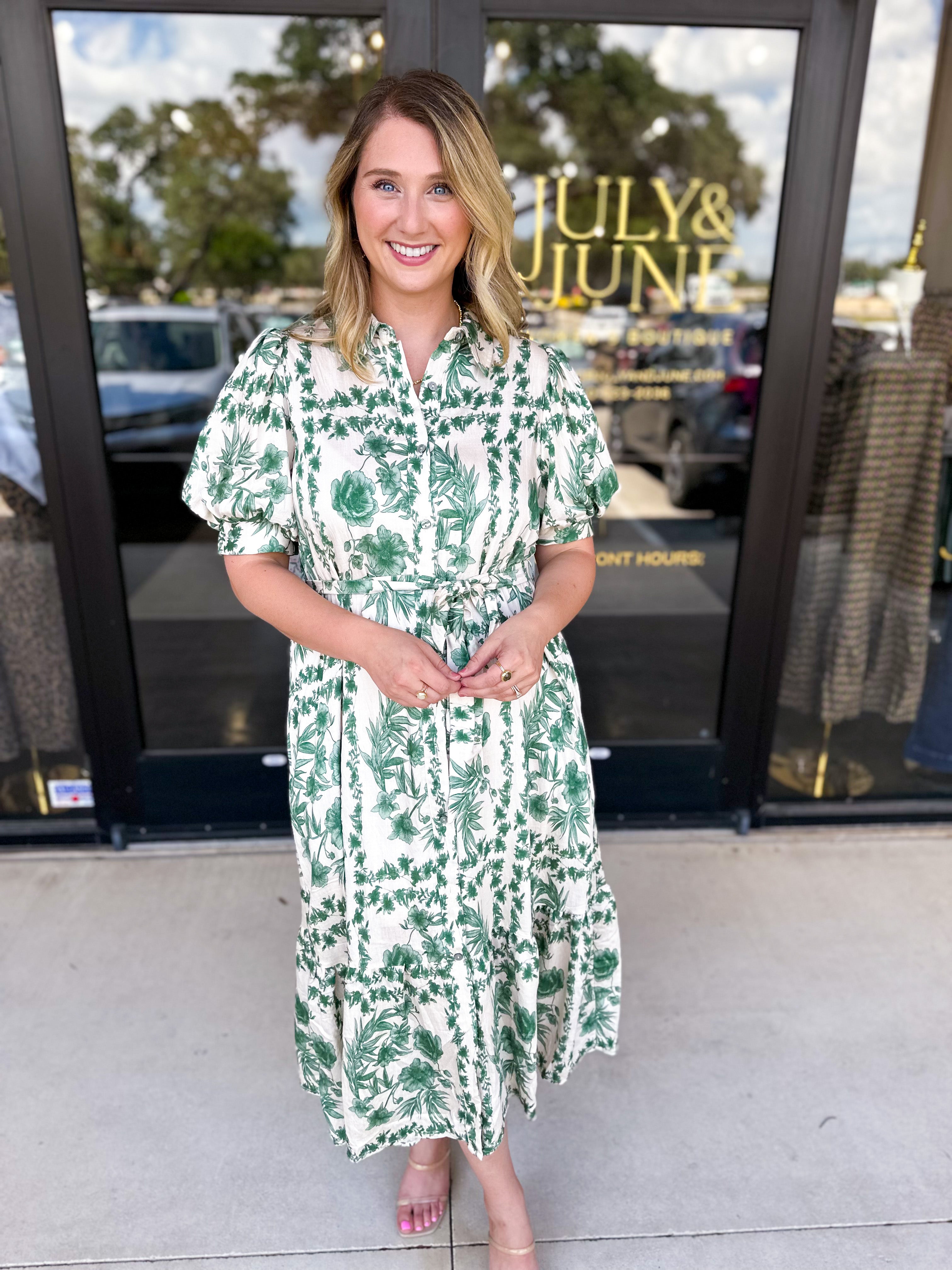 The Juniper Midi Dress-500 Midi-ENTRO-July & June Women's Fashion Boutique Located in San Antonio, Texas