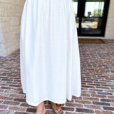 Closet Staple White Midi Skirt-410 Shorts/Skirts-STYLE USA-July & June Women's Fashion Boutique Located in San Antonio, Texas