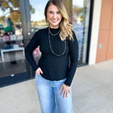Kinsley Long Sleeve - Black-210 Casual Blouses-POLOGRAM-July & June Women's Fashion Boutique Located in San Antonio, Texas