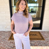 Soft Bloom Everyday Knit Top - Lavender-230 Sweaters/Cardis-ENTRO-July & June Women's Fashion Boutique Located in San Antonio, Texas