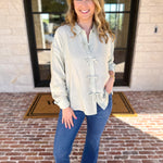 Bow Detailed Blouse - Mint-200 Fashion Blouses-IN FEBRUARY-July & June Women's Fashion Boutique Located in San Antonio, Texas