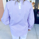 Current Air - Rhinestone Button Down Blouse - Light Pink-200 Fashion Blouses-CURRENT AIR CLOTHING-July & June Women's Fashion Boutique Located in San Antonio, Texas