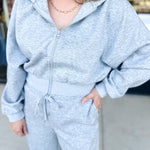 Soft Modal Hooded Jacket - Grey-300 Athleisure/Lounge-SKIES ARE BLUE-July & June Women's Fashion Boutique Located in San Antonio, Texas