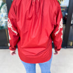 Elara Embroidered Blouse - Rust-200 Fashion Blouses-ENTRO-July & June Women's Fashion Boutique Located in San Antonio, Texas
