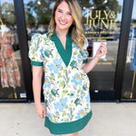 The Julia Mini Dress - Blue-510 Mini-ENTRO-July & June Women's Fashion Boutique Located in San Antonio, Texas