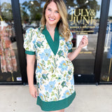 The Julia Mini Dress - Blue-510 Mini-ENTRO-July & June Women's Fashion Boutique Located in San Antonio, Texas