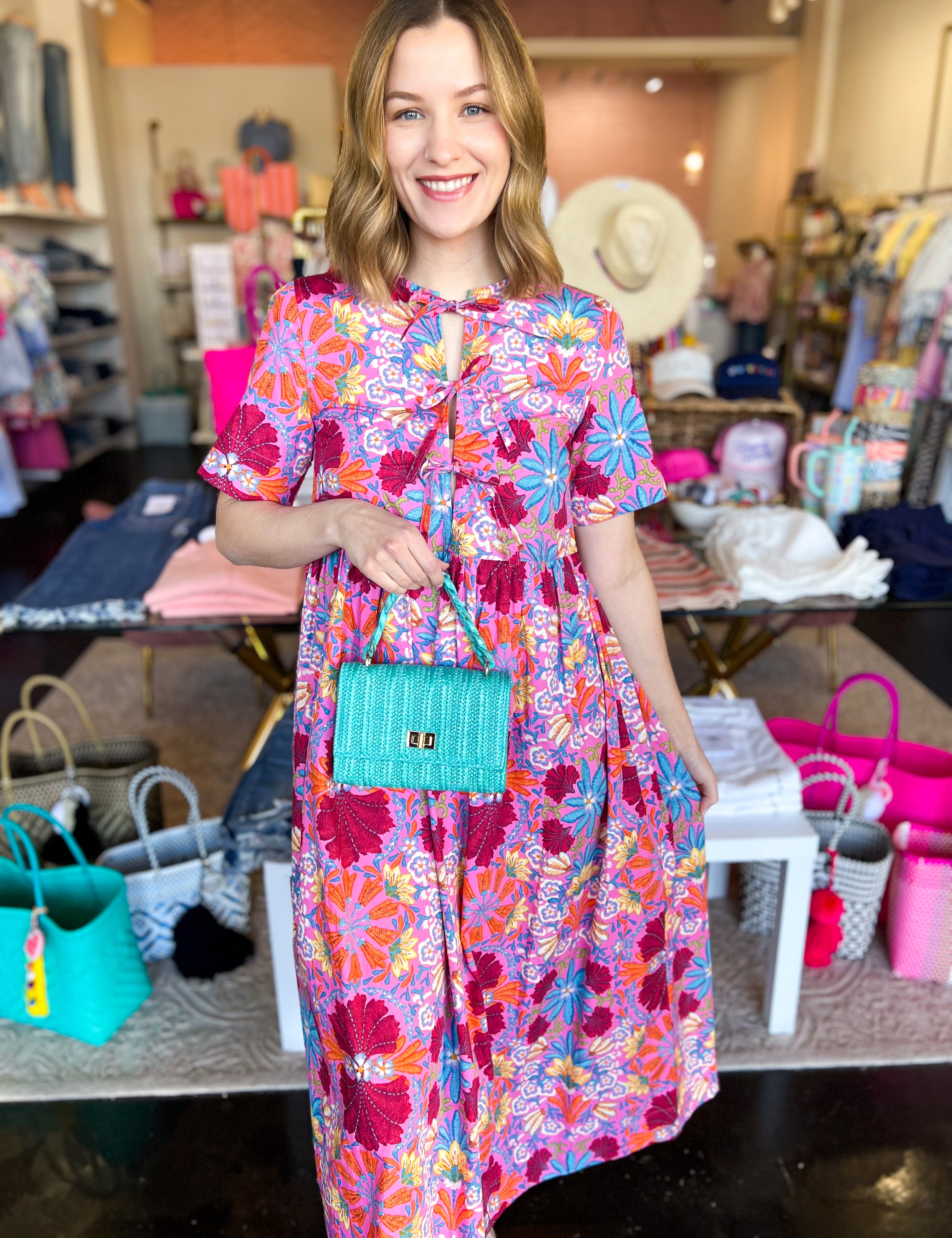 Turquoise Mini Bag-130 Accessories-SHIRALEAH-July & June Women's Fashion Boutique Located in San Antonio, Texas