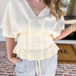 Elevated Chic Top - Cream-200 Fashion Blouses-ENTRO-July & June Women's Fashion Boutique Located in San Antonio, Texas