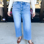 Vervet - High Rise Cropped Wide Leg Jeans-400 Pants-VEVERT BY FLYING MONKEY-July & June Women's Fashion Boutique Located in San Antonio, Texas