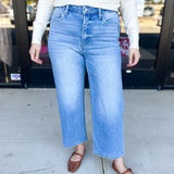 Vervet - High Rise Cropped Wide Leg Jeans-400 Pants-VEVERT BY FLYING MONKEY-July & June Women's Fashion Boutique Located in San Antonio, Texas