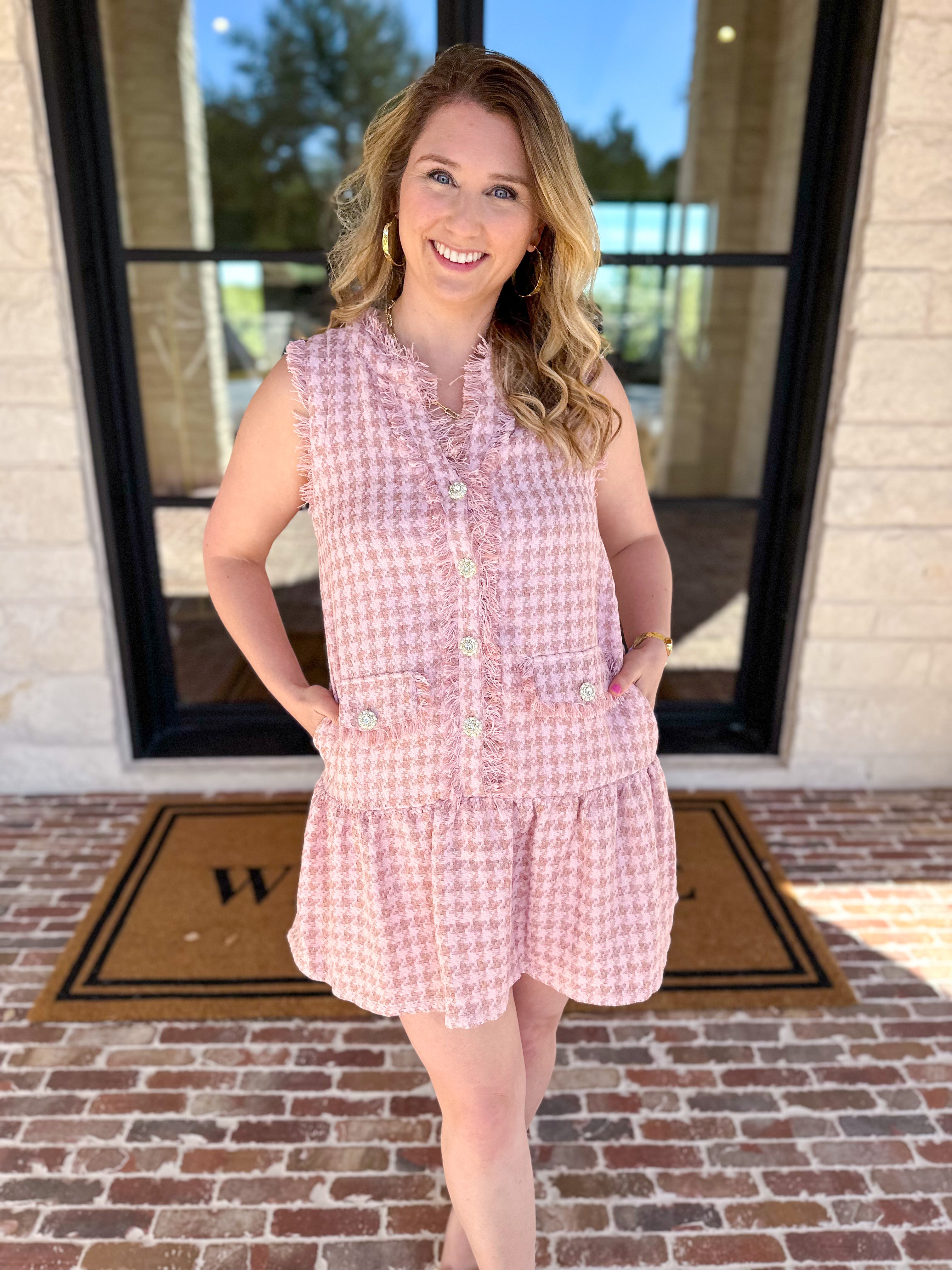 Pink Prep Mini Dress-510 Mini-TCEC-July & June Women's Fashion Boutique Located in San Antonio, Texas