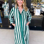 Heart of Grace Green Midi Dress-500 Midi-HEART OF GRACE-July & June Women's Fashion Boutique Located in San Antonio, Texas