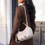 Dottie Gold Top Handle Bag - Espresso-130 Accessories-MELIE BIANCO-July & June Women's Fashion Boutique Located in San Antonio, Texas