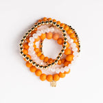 Michelle McDowell - Bracelet Set - Orange & White-110 Jewelry & Hair-Michelle McDowell-July & June Women's Fashion Boutique Located in San Antonio, Texas