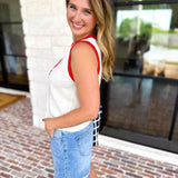 Lobster Knit Tank-230 Sweaters/Cardis-FATE-July & June Women's Fashion Boutique Located in San Antonio, Texas